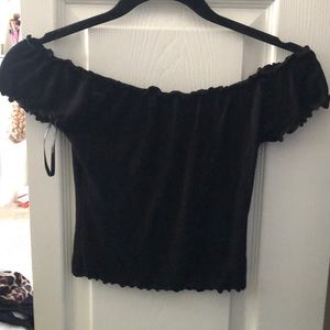 Black off the shoulder top